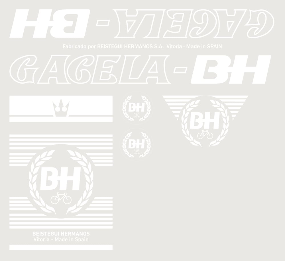 BH GACELA. MOD.104 / 28" (700 mm.) 26" (650 mm.): la lámina de pegatinas