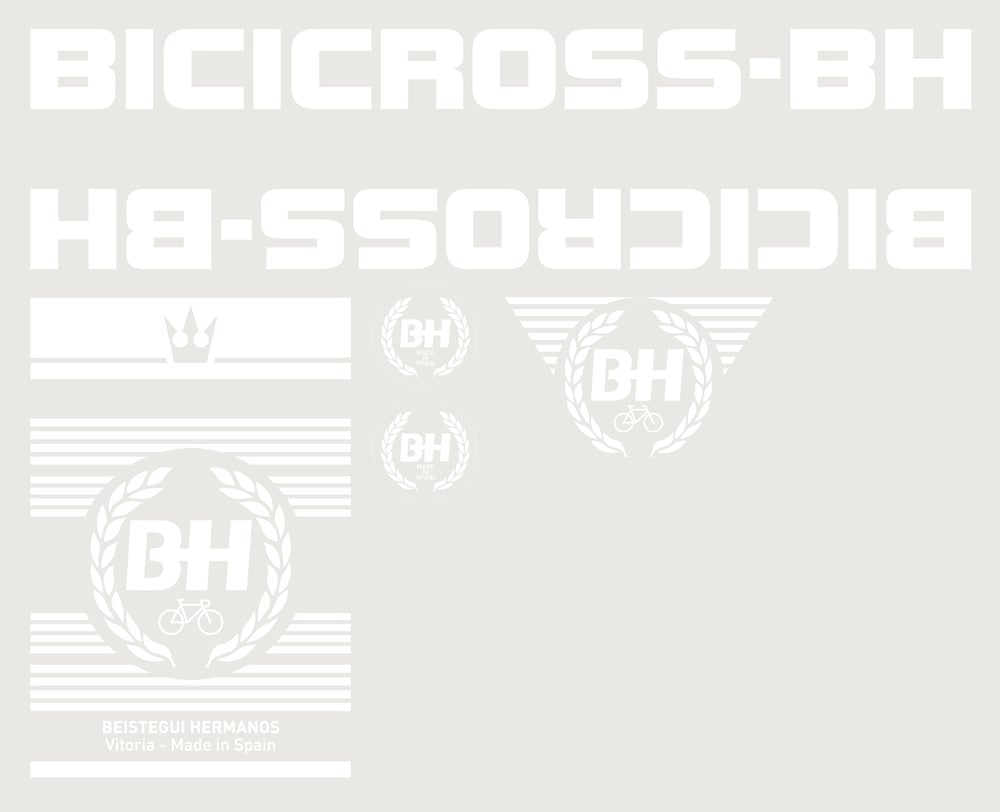 BICICROSS BH. MOD. 19-500 / 20" (500 mm.): la lámina de pegatinas