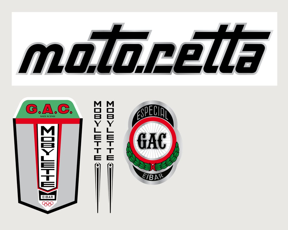 G.A.C. MOTORETTA - 1: la lámina de pegatinas