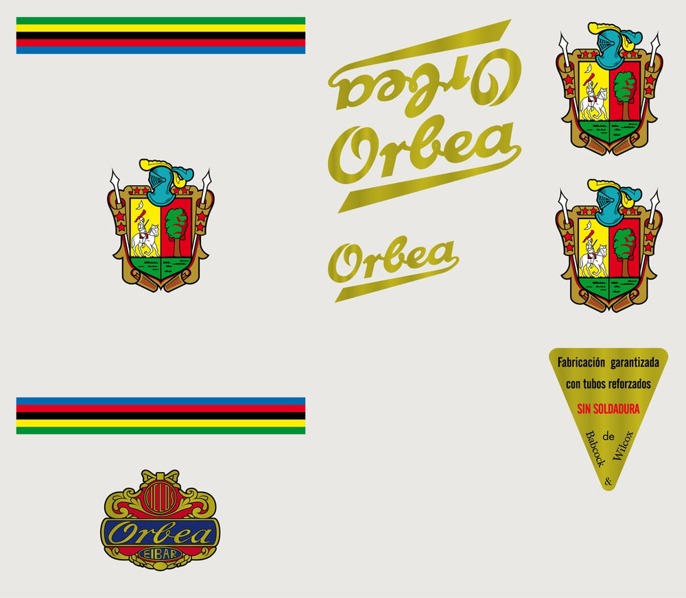 ORBEA VARILLAS: la lámina de pegatinas