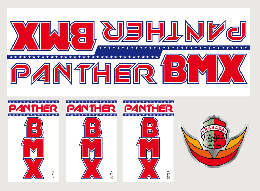 PANTER BMX Ref. 60767: la lámina de pegatinas