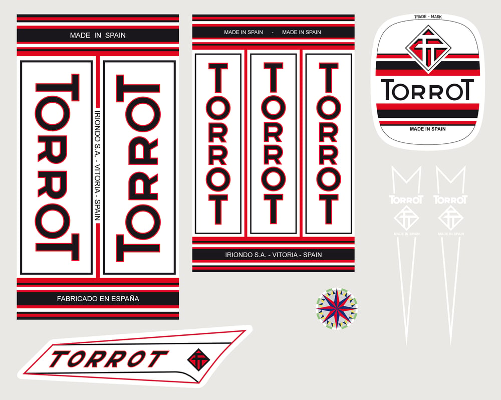 TORROT MOD. 20" (500 mm.): la lámina de pegatinas