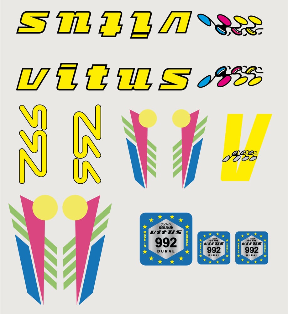 VITUS 992: la lámina de pegatinas